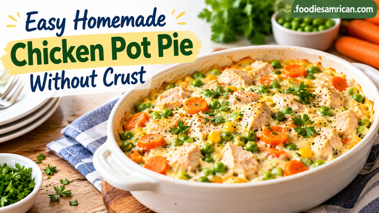 Easy Homemade Chicken Pot Pie Without Crust – Creamy, Comforting, and Delicious