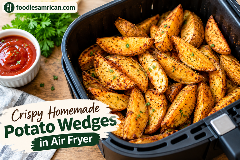 Crispy Homemade Potato Wedges in Air Fryer – Easy, Golden & Delicious