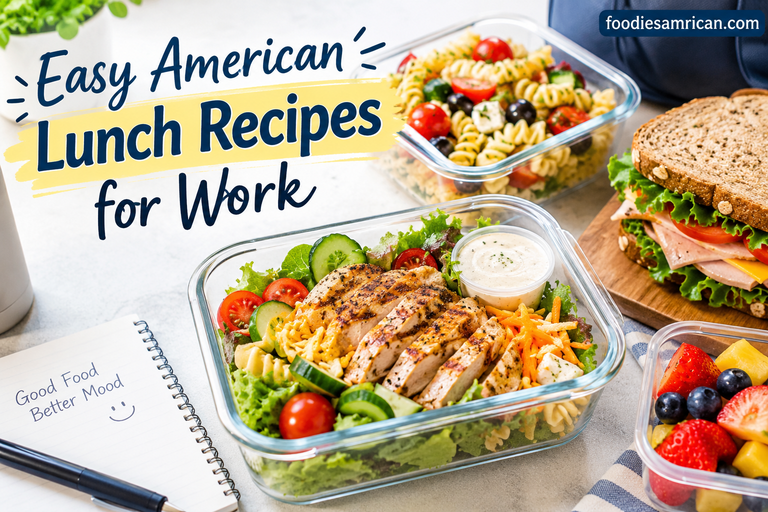 Easy American Lunch Recipes for Work: 15 Simple, Delicious, and Meal-Prep-Friendly Ideas