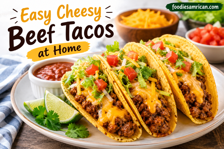Easy Cheesy Beef Tacos at Home – A Delicious, Quick, and Family-Friendly Recipe