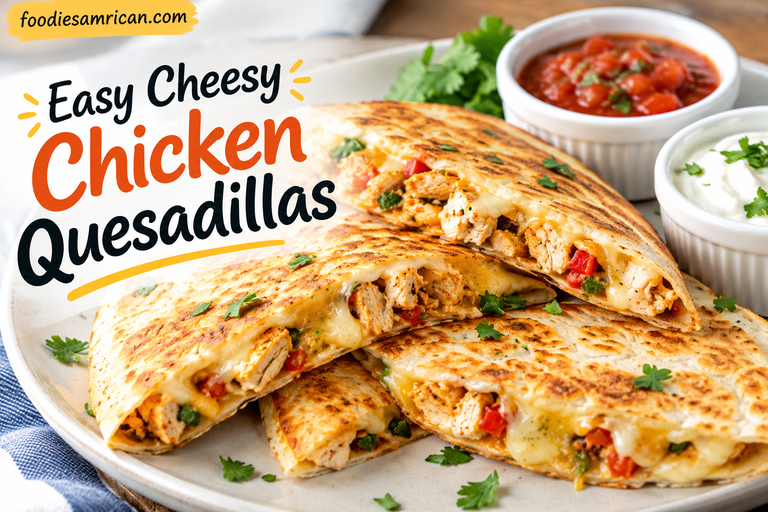 Easy Cheesy Chicken Quesadillas – A Crispy, Cheesy, and Delicious Homemade Recipe