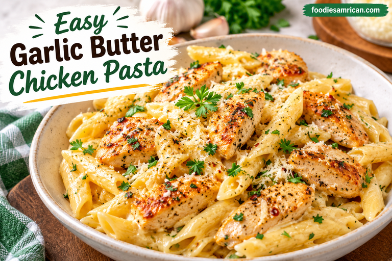 Easy Garlic Butter Chicken Pasta – A Quick, Creamy, and Delicious Dinner