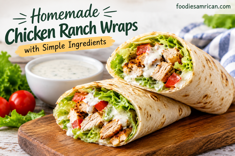Homemade Chicken Ranch Wraps with Simple Ingredients