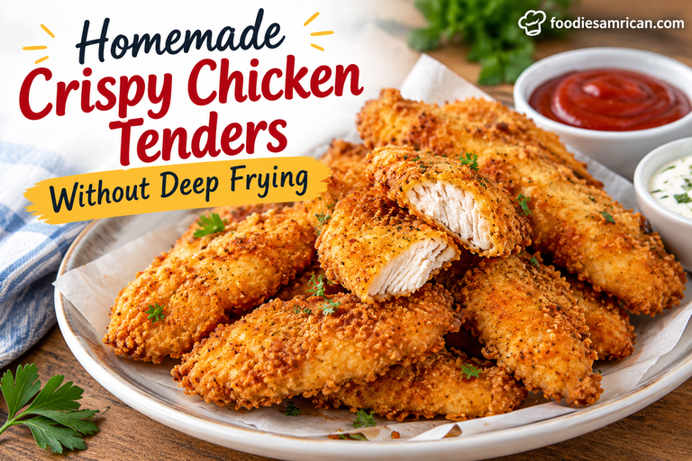 Homemade Crispy Chicken Tenders Without Deep Frying