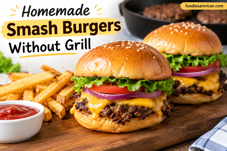 Homemade Smash Burgers Without Grill: Crispy, Juicy, and Easy Skillet Recipe