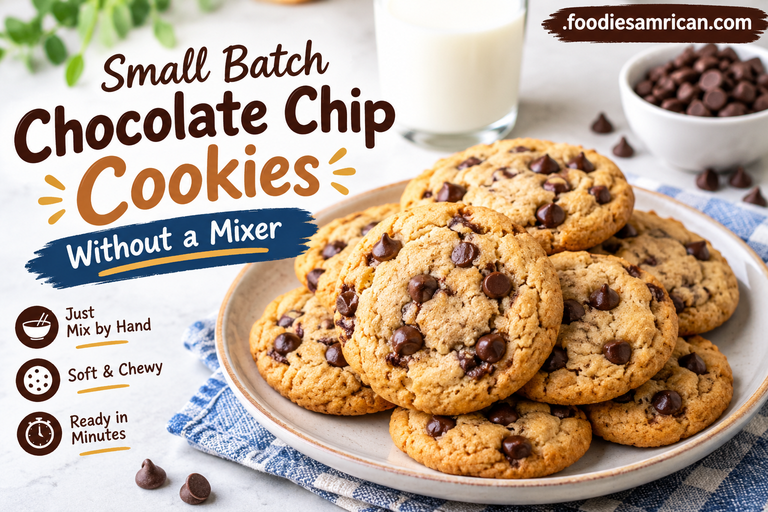 Small Batch Chocolate Chip Cookies Without Mixer: Easy, Soft, and Chewy